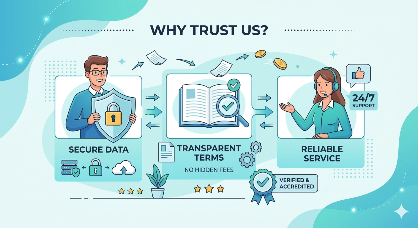 Trust-focused digital lending visual